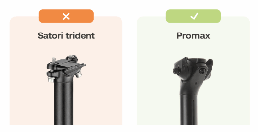 Satori Trident und Promax Sattelstütze im Vergleich